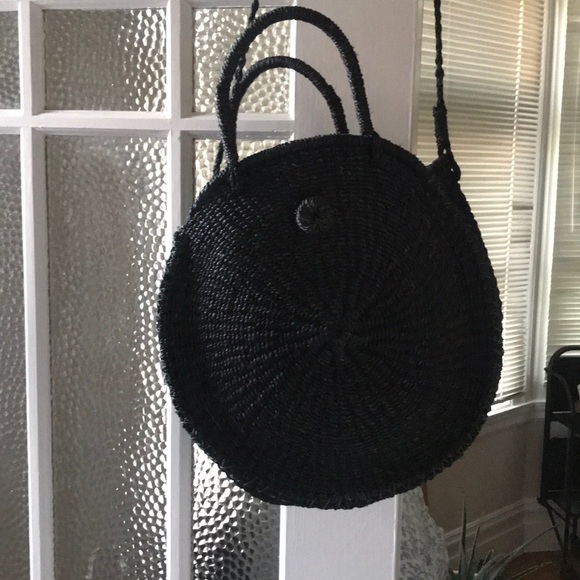 ABACA ROUND WOVEN BAG - Picture 2 of 3